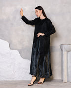 Midnight blue And Dark sand Abaya