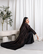 Midnight blue And Dark sand Abaya