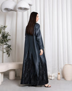 Midnight blue And Dark sand Abaya