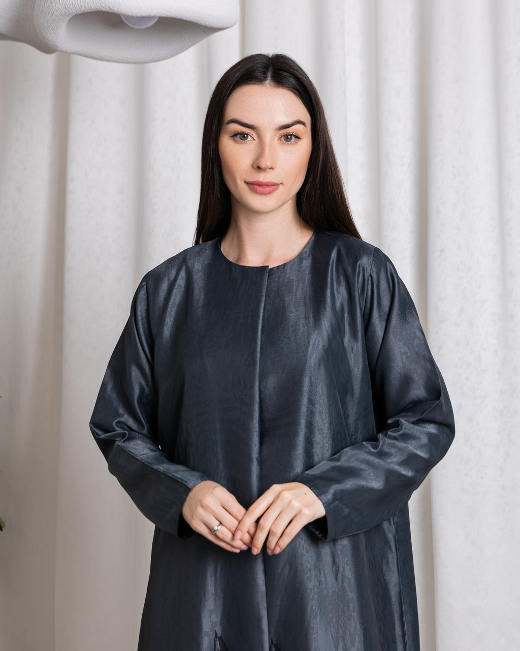 Midnight blue And Dark sand Abaya
